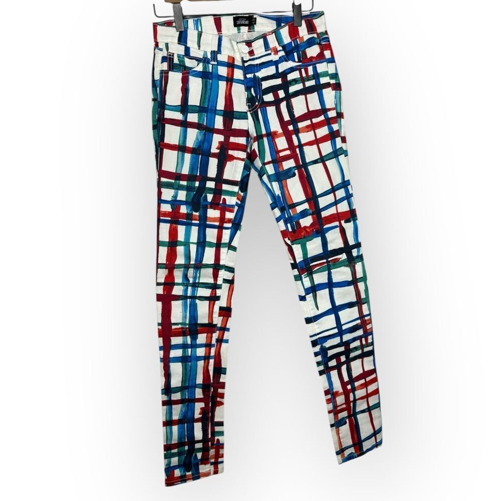 Kate Spade Saturday Paint Stripe Denim Pants Size 24